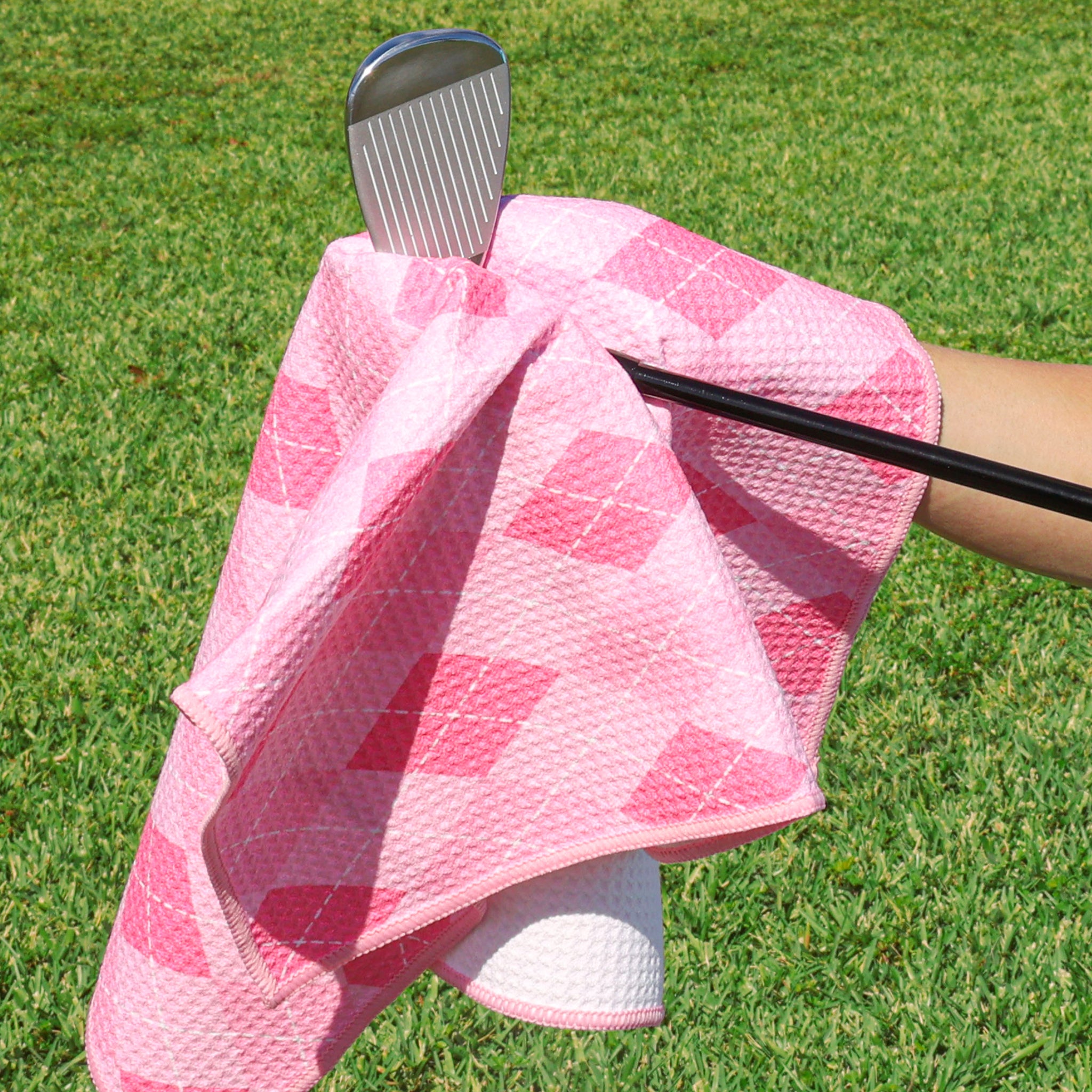 Argyle Print Premium Set of 2 Microfiber Golf Towel