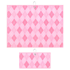 Argyle Print Premium Set of 2 Microfiber Golf Towel