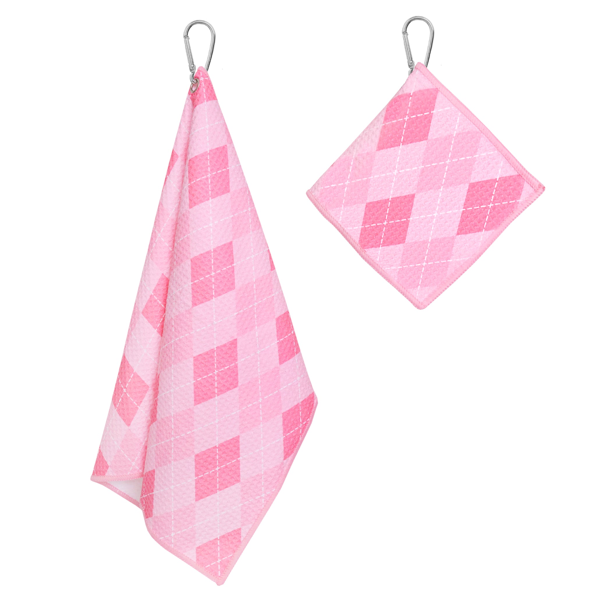 Argyle Print Premium Set of 2 Microfiber Golf Towel